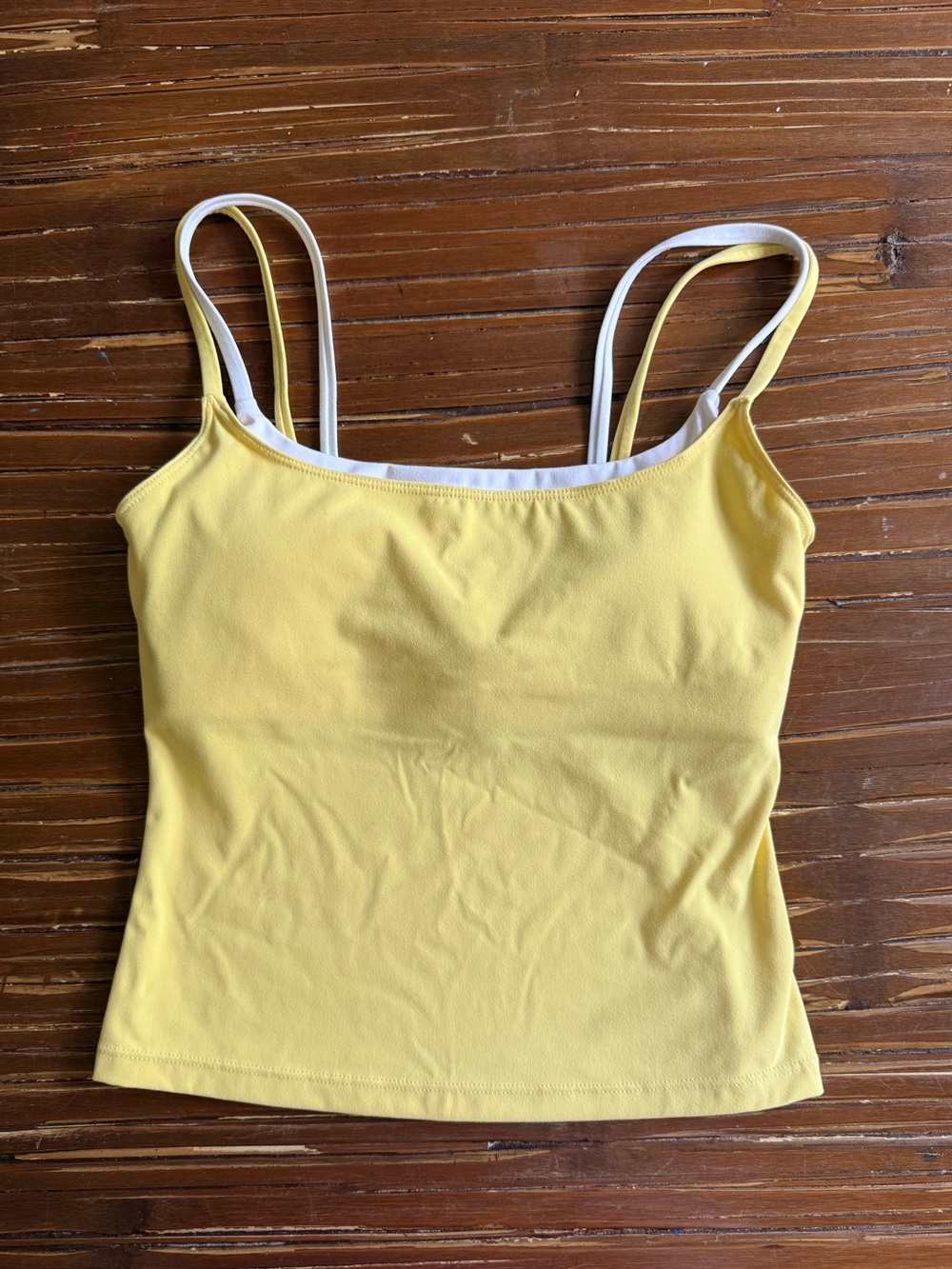 Wilo Double-Strap Yellow Camisole Tank Top